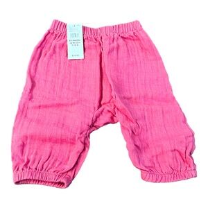 Baby GAP Girl Pull-On Gauze Pants, Pink, Size 0-3 Months, NEW